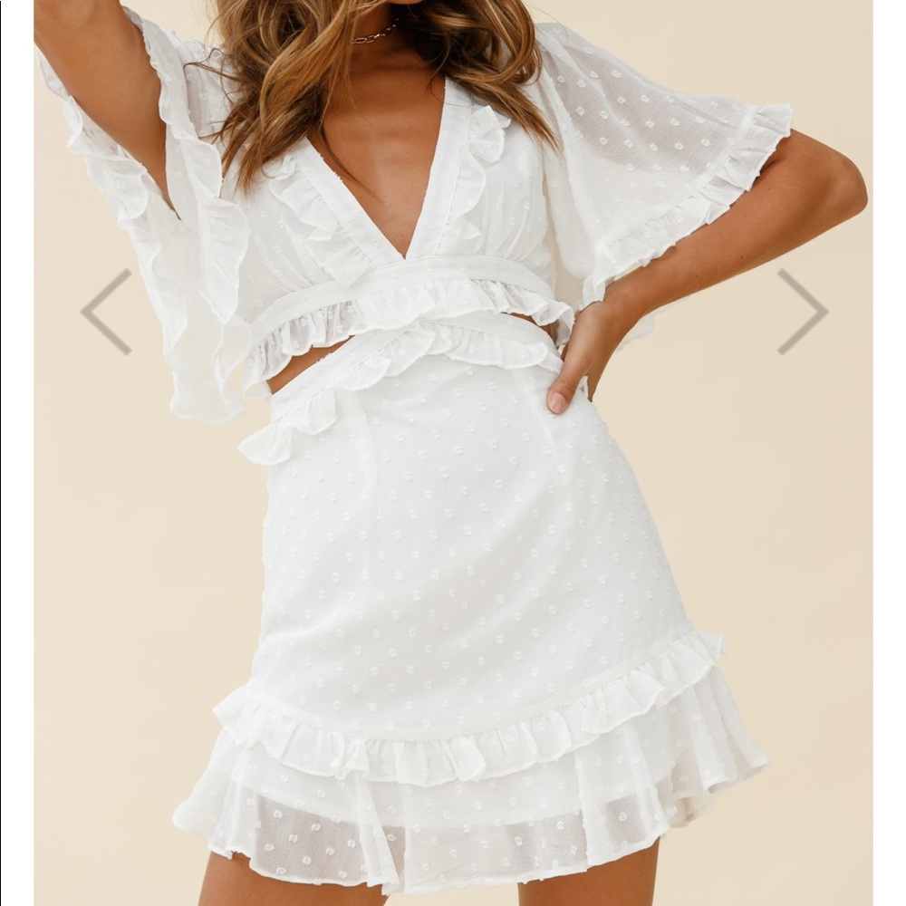 Size small white cutout dress